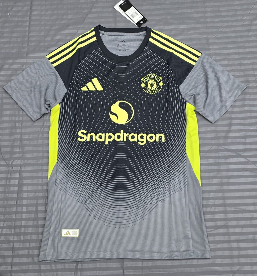 Manchester United Grey & Neon Yellow Jersey - Fan Version