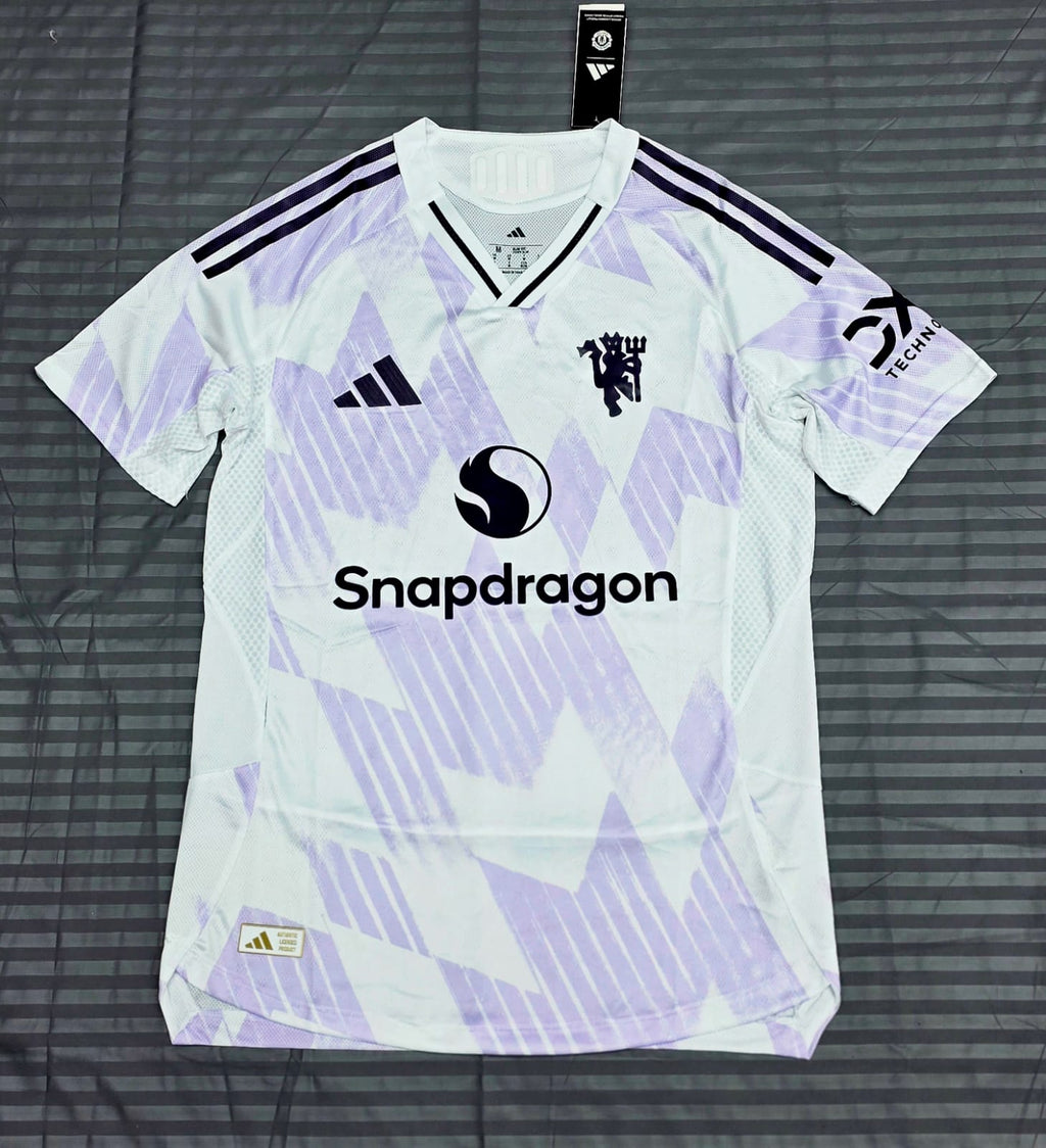 Manchester United White & Purple Jersey - Fan Version